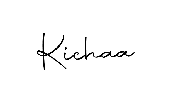 Design your own signature with our free online signature maker. With this signature software, you can create a handwritten (Autography-DOLnW) signature for name Kichaa. Kichaa signature style 10 images and pictures png