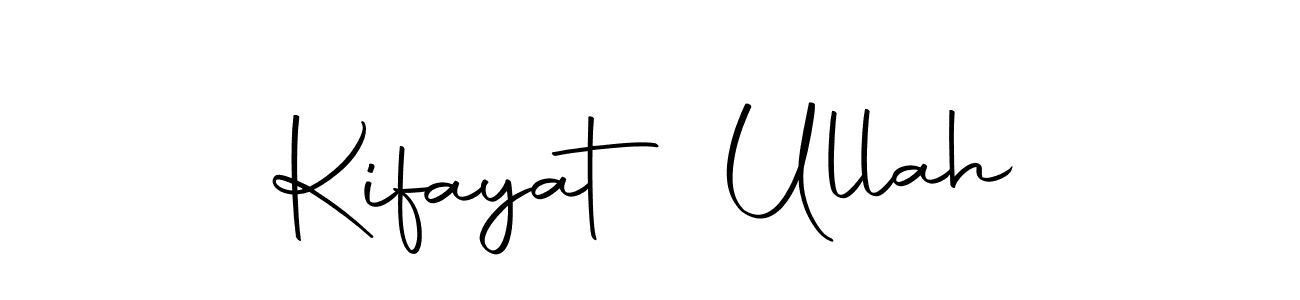 How to make Kifayat Ullah name signature. Use Autography-DOLnW style for creating short signs online. This is the latest handwritten sign. Kifayat Ullah signature style 10 images and pictures png