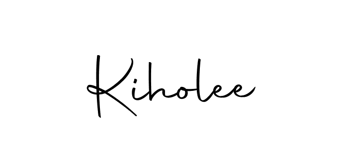 You should practise on your own different ways (Autography-DOLnW) to write your name (Kiholee) in signature. don't let someone else do it for you. Kiholee signature style 10 images and pictures png