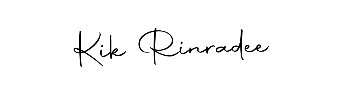 The best way (Autography-DOLnW) to make a short signature is to pick only two or three words in your name. The name Kik Rinradee include a total of six letters. For converting this name. Kik Rinradee signature style 10 images and pictures png