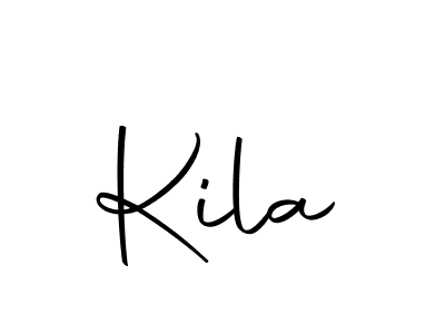 Use a signature maker to create a handwritten signature online. With this signature software, you can design (Autography-DOLnW) your own signature for name Kila. Kila signature style 10 images and pictures png