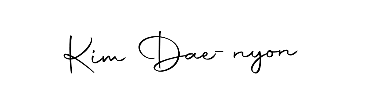 Create a beautiful signature design for name Kim Dae-nyon. With this signature (Autography-DOLnW) fonts, you can make a handwritten signature for free. Kim Dae-nyon signature style 10 images and pictures png