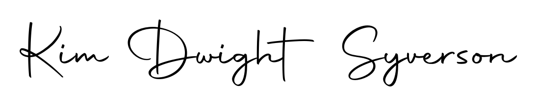 Looking for an artistic signature for Kim Dwight Syverson? The Autography-DOLnW calligraphy style gives a sophisticated flow suitable for business cards and emails. Kim Dwight Syverson signature style 10 images and pictures png