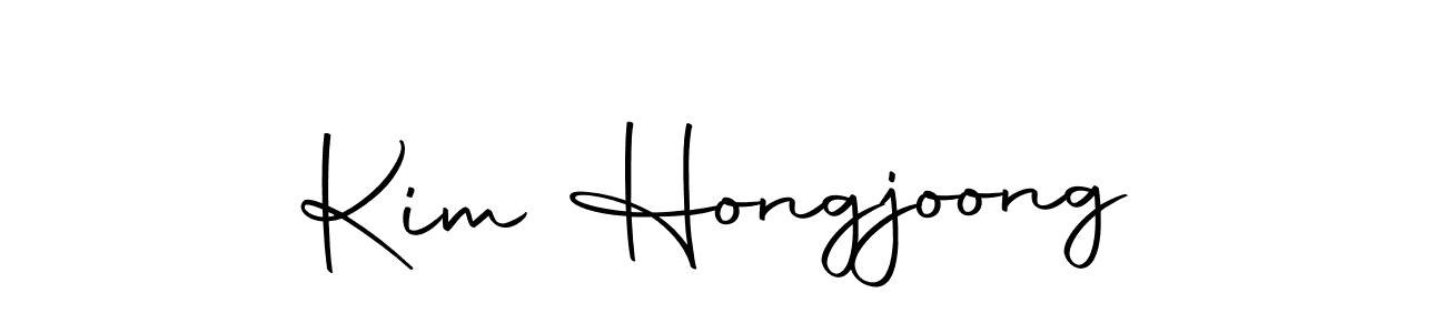 How to make Kim Hongjoong name signature. Use Autography-DOLnW style for creating short signs online. This is the latest handwritten sign. Kim Hongjoong signature style 10 images and pictures png