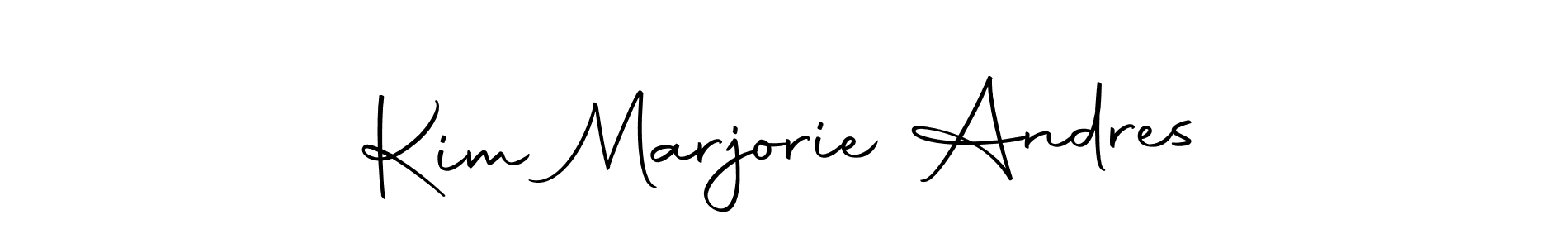 Also we have Kim Marjorie Andres name is the best signature style. Create professional handwritten signature collection using Autography-DOLnW autograph style. Kim Marjorie Andres signature style 10 images and pictures png
