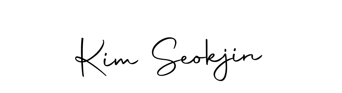 Design your own signature with our free online signature maker. With this signature software, you can create a handwritten (Autography-DOLnW) signature for name Kim Seokjin. Kim Seokjin signature style 10 images and pictures png