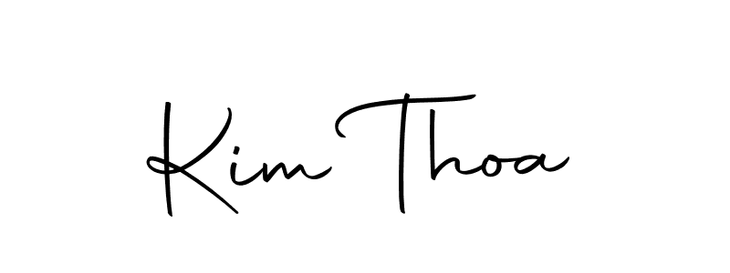 You should practise on your own different ways (Autography-DOLnW) to write your name (Kim Thoa) in signature. don't let someone else do it for you. Kim Thoa signature style 10 images and pictures png
