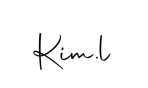 Design your own signature with our free online signature maker. With this signature software, you can create a handwritten (Autography-DOLnW) signature for name Kim.l. Kim.l signature style 10 images and pictures png