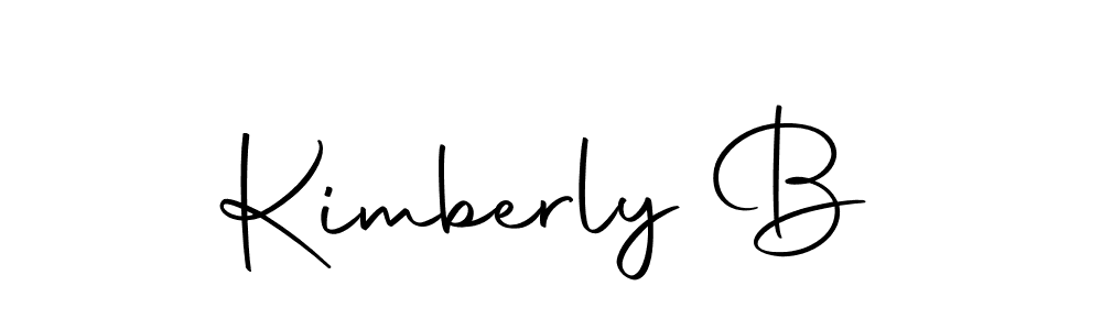 Create a beautiful signature design for name Kimberly B. With this signature (Autography-DOLnW) fonts, you can make a handwritten signature for free. Kimberly B signature style 10 images and pictures png
