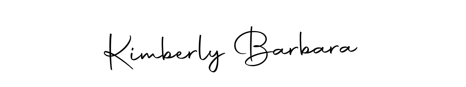 How to make Kimberly Barbara name signature. Use Autography-DOLnW style for creating short signs online. This is the latest handwritten sign. Kimberly Barbara signature style 10 images and pictures png