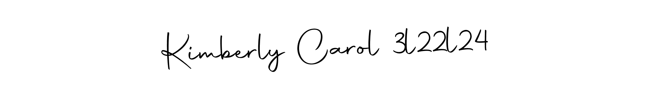 Design your own signature with our free online signature maker. With this signature software, you can create a handwritten (Autography-DOLnW) signature for name Kimberly Carol 3l22l24. Kimberly Carol 3l22l24 signature style 10 images and pictures png