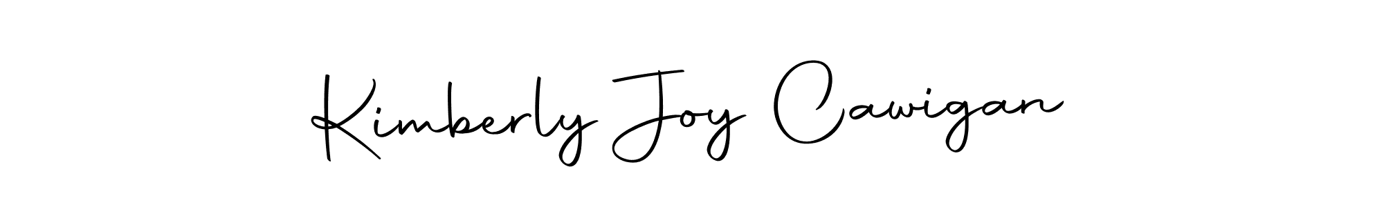 Design your own signature with our free online signature maker. With this signature software, you can create a handwritten (Autography-DOLnW) signature for name Kimberly Joy Cawigan. Kimberly Joy Cawigan signature style 10 images and pictures png