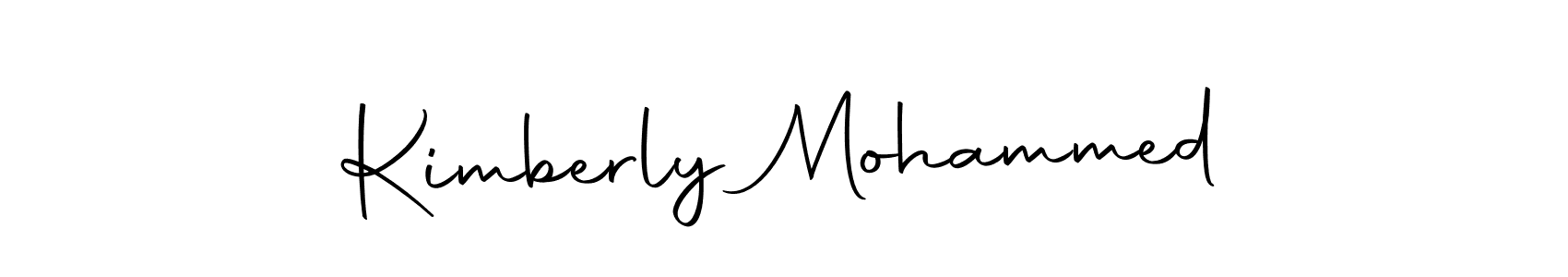 Design your own signature with our free online signature maker. With this signature software, you can create a handwritten (Autography-DOLnW) signature for name Kimberly Mohammed. Kimberly Mohammed signature style 10 images and pictures png