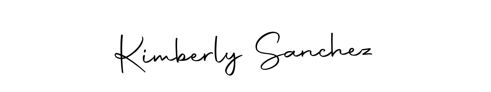 How to make Kimberly Sanchez name signature. Use Autography-DOLnW style for creating short signs online. This is the latest handwritten sign. Kimberly Sanchez signature style 10 images and pictures png