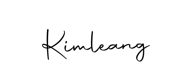 Create a beautiful signature design for name Kimleang. With this signature (Autography-DOLnW) fonts, you can make a handwritten signature for free. Kimleang signature style 10 images and pictures png