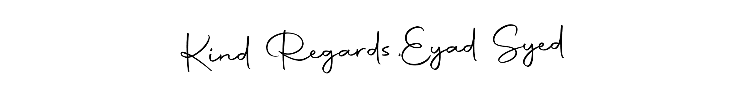 Also You can easily find your signature by using the search form. We will create Kind Regards,  Eyad Syed name handwritten signature images for you free of cost using Autography-DOLnW sign style. Kind Regards,  Eyad Syed signature style 10 images and pictures png