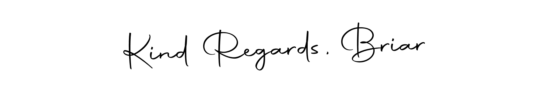 Make a beautiful signature design for name Kind Regards, Briar. Use this online signature maker to create a handwritten signature for free. Kind Regards, Briar signature style 10 images and pictures png