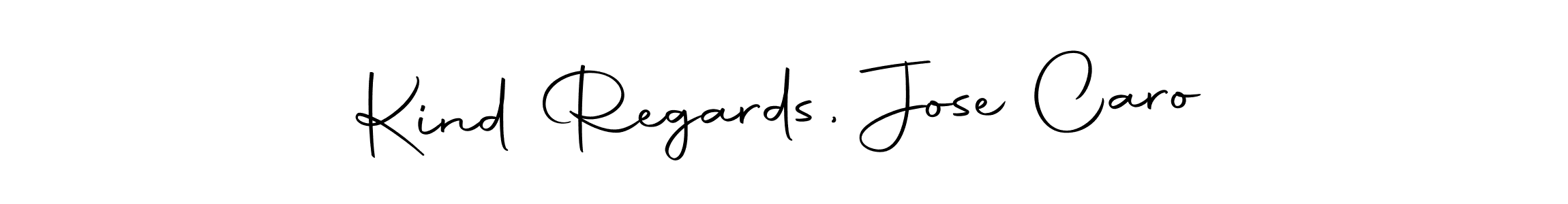 How to make Kind Regards, Jose Caro name signature. Use Autography-DOLnW style for creating short signs online. This is the latest handwritten sign. Kind Regards, Jose Caro signature style 10 images and pictures png