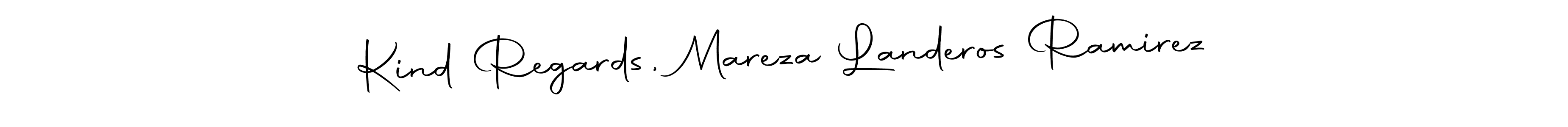 Autography-DOLnW is a professional signature style that is perfect for those who want to add a touch of class to their signature. It is also a great choice for those who want to make their signature more unique. Get Kind Regards, Mareza Landeros Ramirez name to fancy signature for free. Kind Regards, Mareza Landeros Ramirez signature style 10 images and pictures png