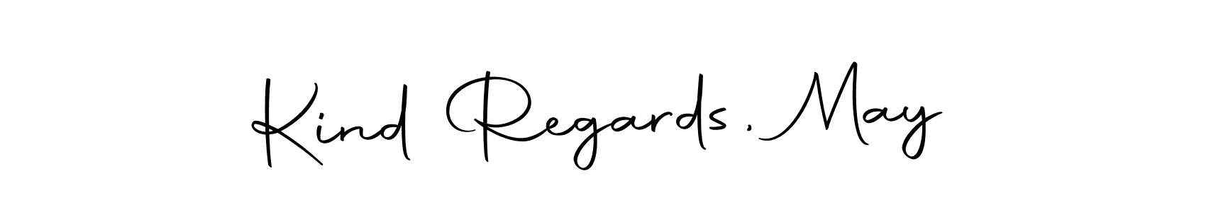 How to make Kind Regards, May name signature. Use Autography-DOLnW style for creating short signs online. This is the latest handwritten sign. Kind Regards, May signature style 10 images and pictures png