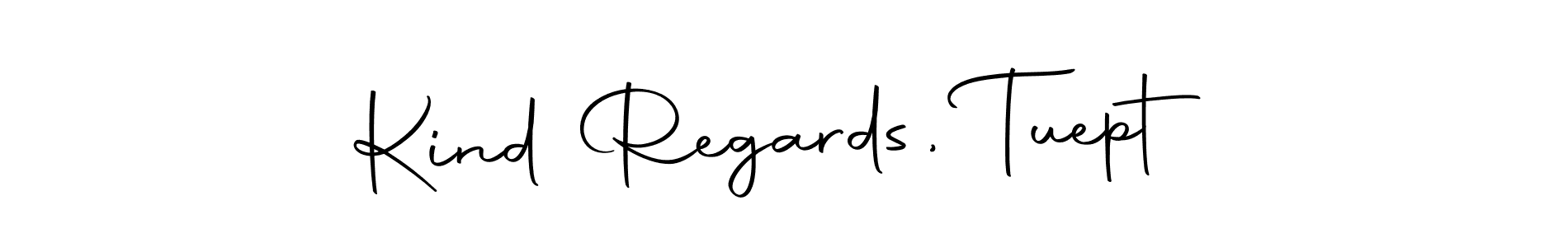 How to make Kind Regards, Tuept signature? Autography-DOLnW is a professional autograph style. Create handwritten signature for Kind Regards, Tuept name. Kind Regards, Tuept signature style 10 images and pictures png