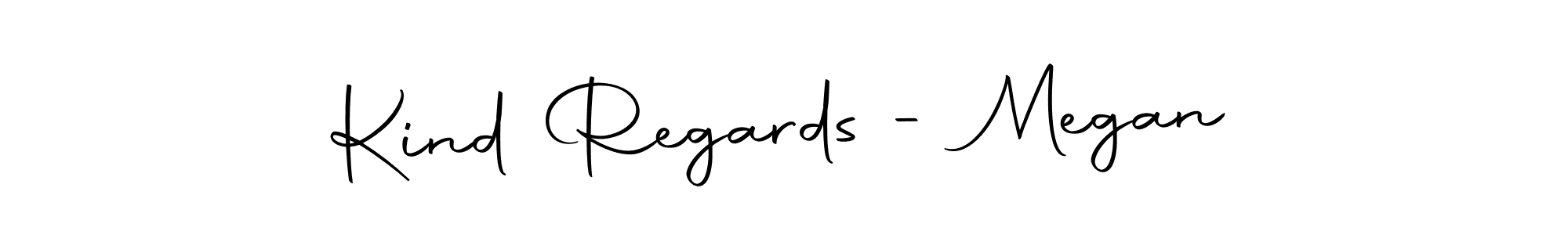Also we have Kind Regards - Megan name is the best signature style. Create professional handwritten signature collection using Autography-DOLnW autograph style. Kind Regards - Megan signature style 10 images and pictures png