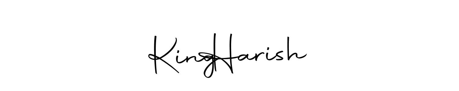 Use a signature maker to create a handwritten signature online. With this signature software, you can design (Autography-DOLnW) your own signature for name King   Harish  . King   Harish   signature style 10 images and pictures png