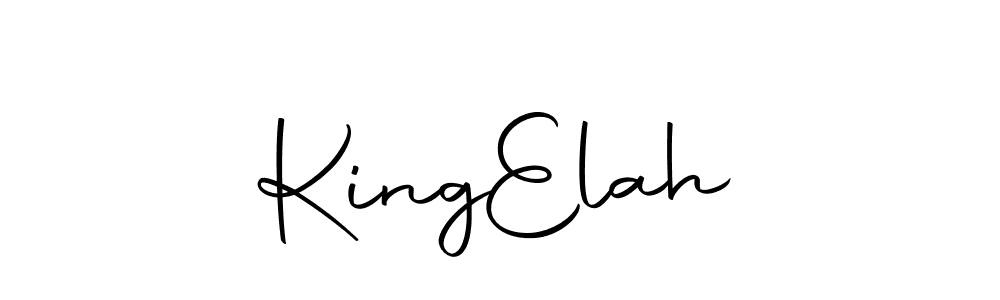How to make King  Elah name signature. Use Autography-DOLnW style for creating short signs online. This is the latest handwritten sign. King  Elah signature style 10 images and pictures png