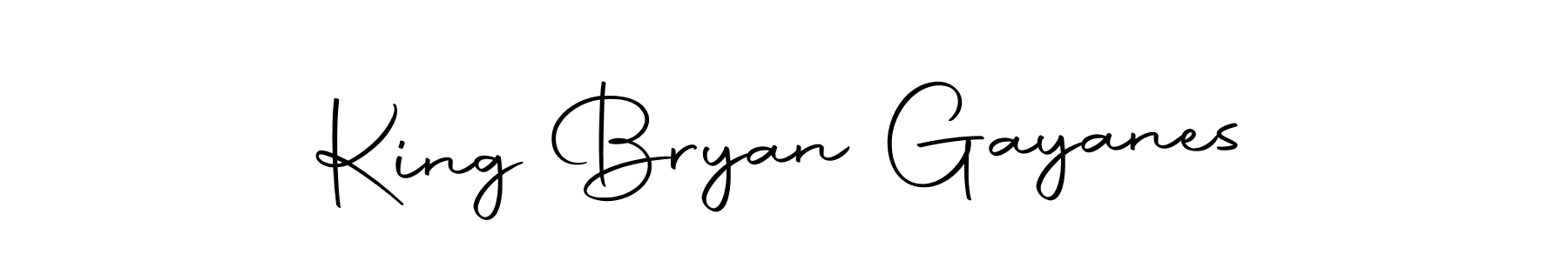 Design your own signature with our free online signature maker. With this signature software, you can create a handwritten (Autography-DOLnW) signature for name King Bryan Gayanes. King Bryan Gayanes signature style 10 images and pictures png