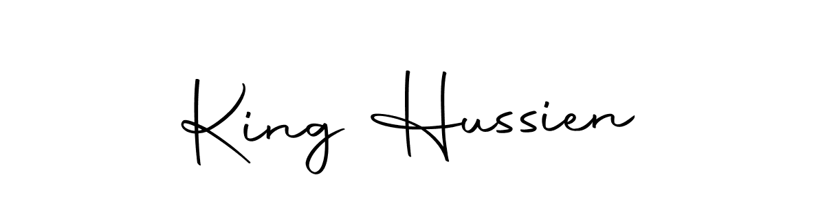 Design your own signature with our free online signature maker. With this signature software, you can create a handwritten (Autography-DOLnW) signature for name King Hussien. King Hussien signature style 10 images and pictures png