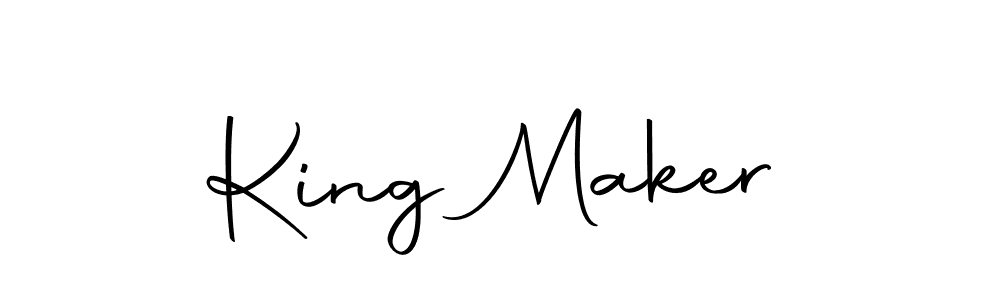 Here are the top 10 professional signature styles for the name King Maker. These are the best autograph styles you can use for your name. King Maker signature style 10 images and pictures png