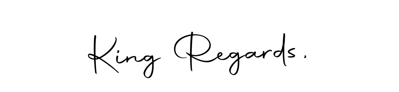 How to make King Regards, name signature. Use Autography-DOLnW style for creating short signs online. This is the latest handwritten sign. King Regards, signature style 10 images and pictures png