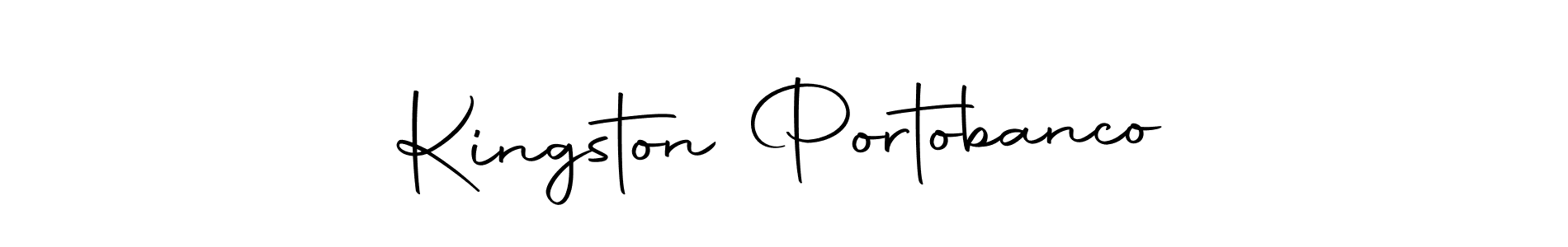 Make a beautiful signature design for name Kingston Portobanco. Use this online signature maker to create a handwritten signature for free. Kingston Portobanco signature style 10 images and pictures png