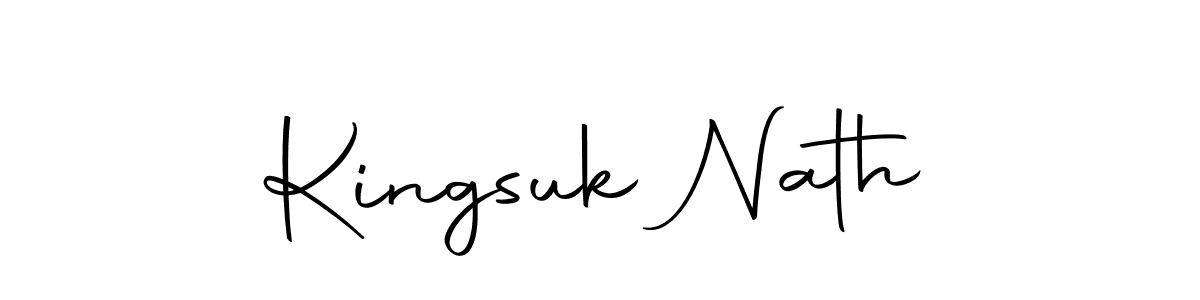 Design your own signature with our free online signature maker. With this signature software, you can create a handwritten (Autography-DOLnW) signature for name Kingsuk Nath. Kingsuk Nath signature style 10 images and pictures png