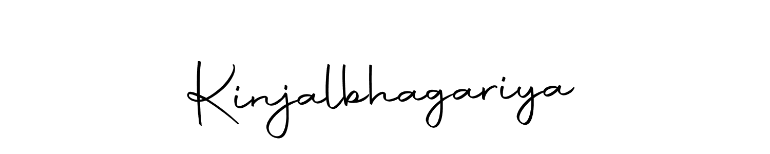 How to make Kinjalbhagariya name signature. Use Autography-DOLnW style for creating short signs online. This is the latest handwritten sign. Kinjalbhagariya signature style 10 images and pictures png