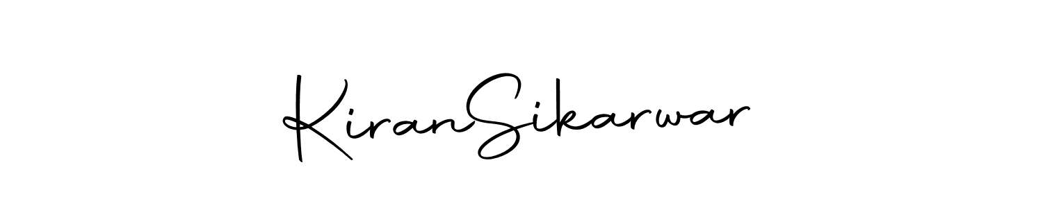 The best way (Autography-DOLnW) to make a short signature is to pick only two or three words in your name. The name Kiran  Sikarwar include a total of six letters. For converting this name. Kiran  Sikarwar signature style 10 images and pictures png