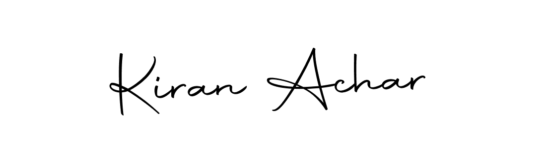 Similarly Autography-DOLnW is the best handwritten signature design. Signature creator online .You can use it as an online autograph creator for name Kiran Achar. Kiran Achar signature style 10 images and pictures png