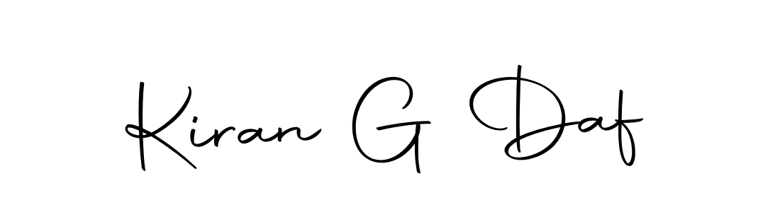 You can use this online signature creator to create a handwritten signature for the name Kiran G Daf. This is the best online autograph maker. Kiran G Daf signature style 10 images and pictures png