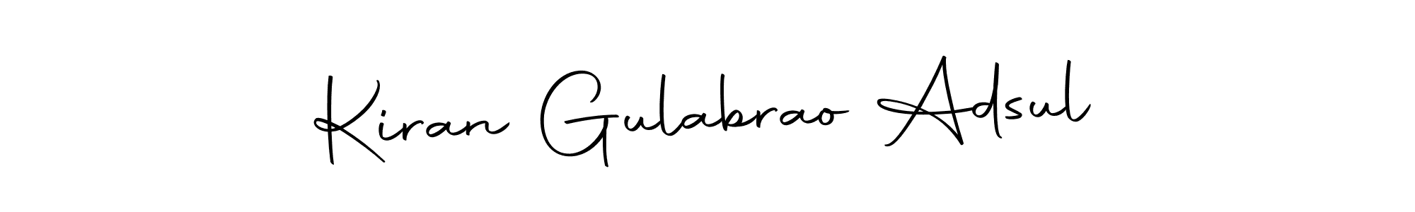 Autography-DOLnW is a professional signature style that is perfect for those who want to add a touch of class to their signature. It is also a great choice for those who want to make their signature more unique. Get Kiran Gulabrao Adsul name to fancy signature for free. Kiran Gulabrao Adsul signature style 10 images and pictures png