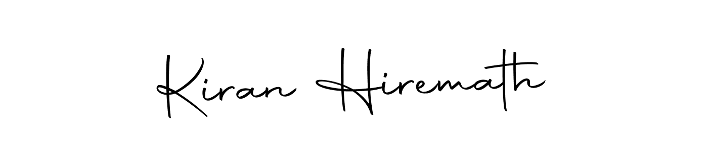 How to make Kiran Hiremath name signature. Use Autography-DOLnW style for creating short signs online. This is the latest handwritten sign. Kiran Hiremath signature style 10 images and pictures png