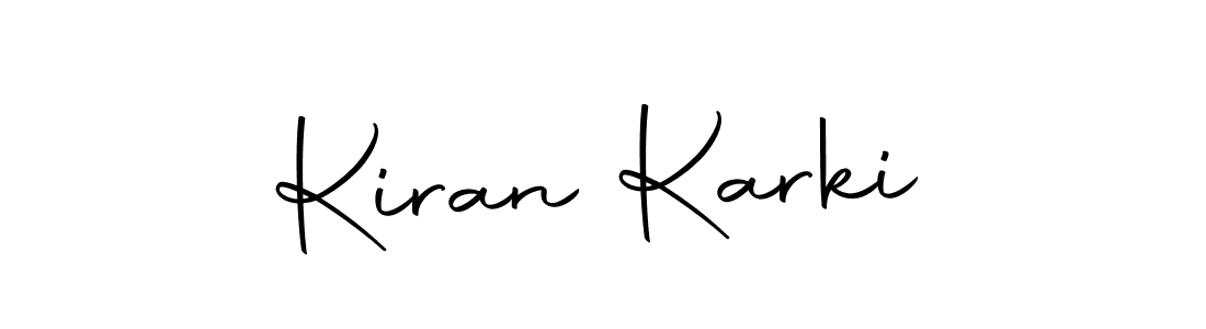 Design your own signature with our free online signature maker. With this signature software, you can create a handwritten (Autography-DOLnW) signature for name Kiran Karki. Kiran Karki signature style 10 images and pictures png