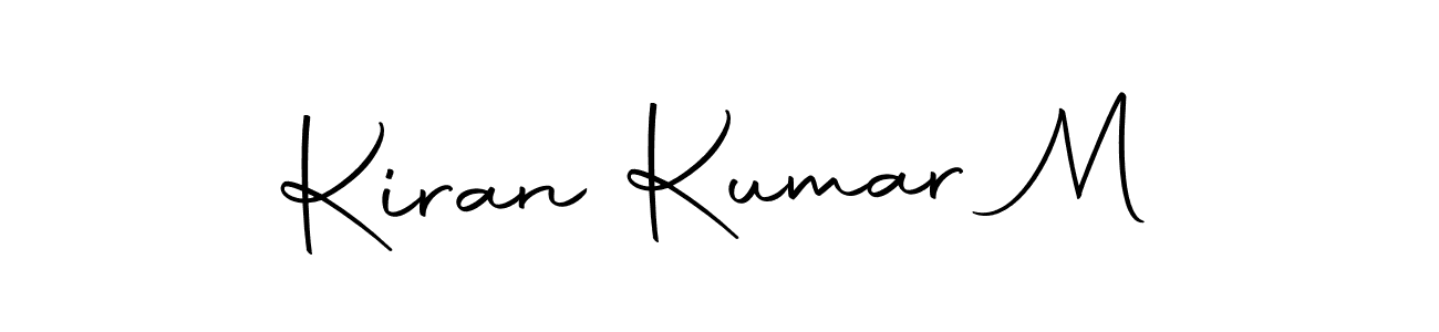 How to make Kiran Kumar M name signature. Use Autography-DOLnW style for creating short signs online. This is the latest handwritten sign. Kiran Kumar M signature style 10 images and pictures png