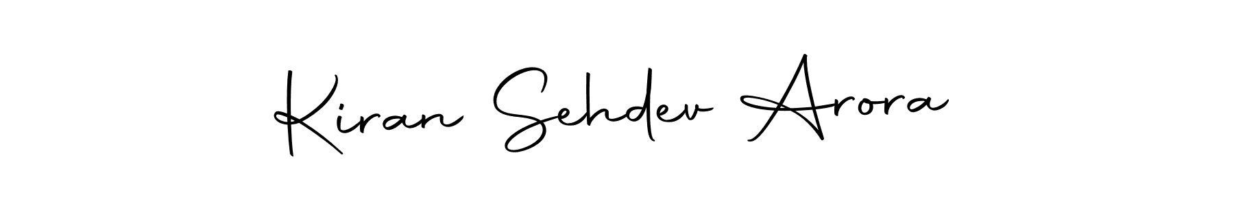 Create a beautiful signature design for name Kiran Sehdev Arora. With this signature (Autography-DOLnW) fonts, you can make a handwritten signature for free. Kiran Sehdev Arora signature style 10 images and pictures png