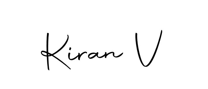 You can use this online signature creator to create a handwritten signature for the name Kiran V. This is the best online autograph maker. Kiran V signature style 10 images and pictures png