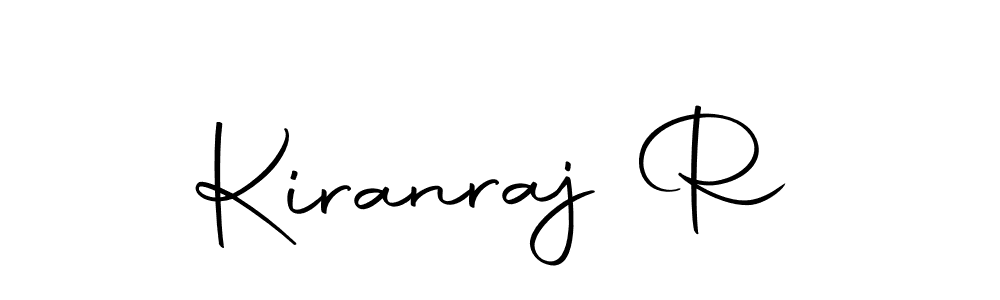 How to make Kiranraj R name signature. Use Autography-DOLnW style for creating short signs online. This is the latest handwritten sign. Kiranraj R signature style 10 images and pictures png