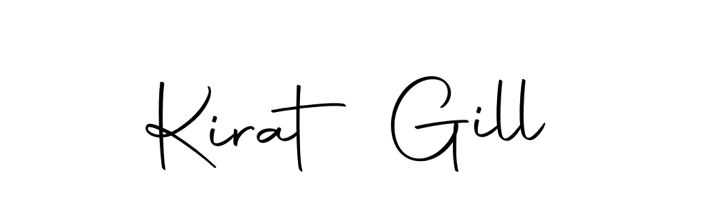 Design your own signature with our free online signature maker. With this signature software, you can create a handwritten (Autography-DOLnW) signature for name Kirat Gill. Kirat Gill signature style 10 images and pictures png