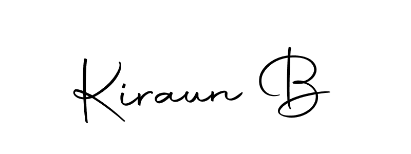 Create a beautiful signature design for name Kiraun B. With this signature (Autography-DOLnW) fonts, you can make a handwritten signature for free. Kiraun B signature style 10 images and pictures png