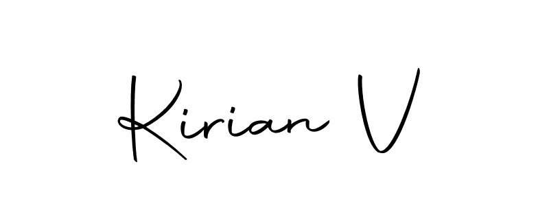 Use a signature maker to create a handwritten signature online. With this signature software, you can design (Autography-DOLnW) your own signature for name Kirian V. Kirian V signature style 10 images and pictures png