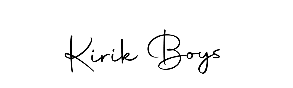 How to make Kirik Boys name signature. Use Autography-DOLnW style for creating short signs online. This is the latest handwritten sign. Kirik Boys signature style 10 images and pictures png
