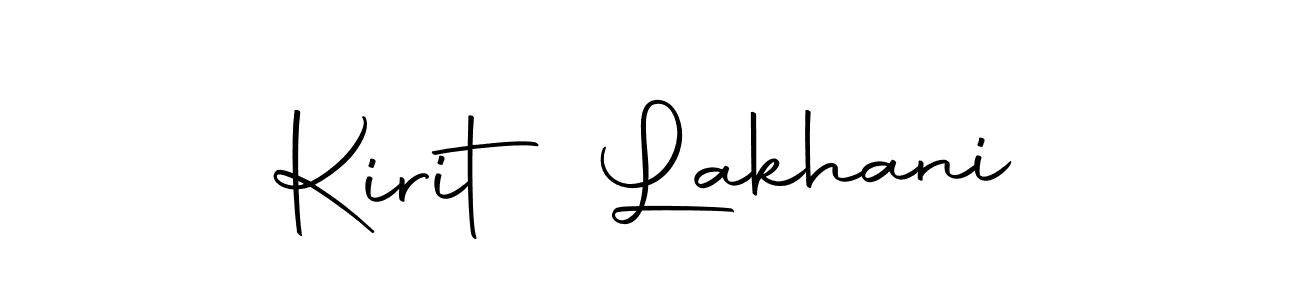 Make a beautiful signature design for name Kirit Lakhani. Use this online signature maker to create a handwritten signature for free. Kirit Lakhani signature style 10 images and pictures png